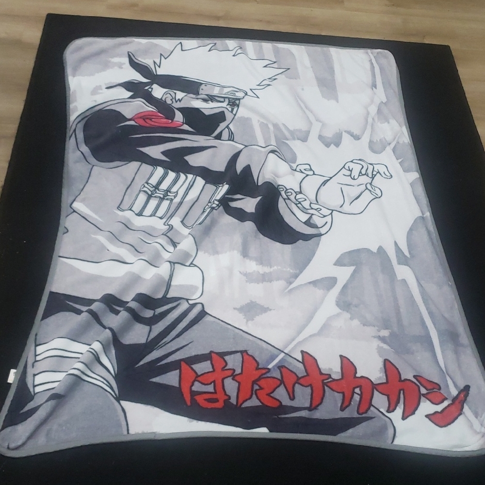 Naruto Fleece Blanket Vintage 2002 Anime Graphic Cartoon
